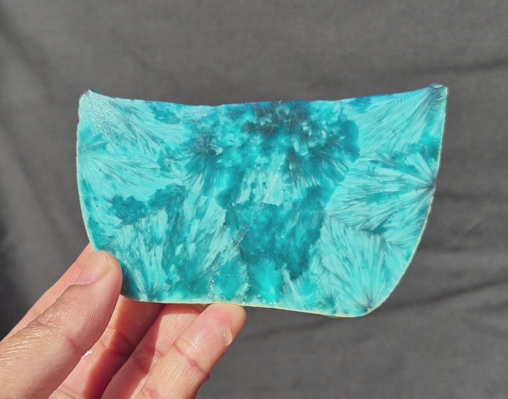 Starburst Stone Teal Blue Slab 121g