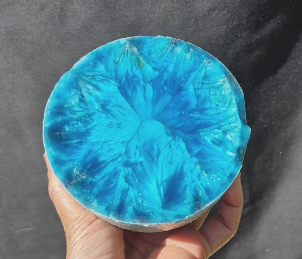 Starburst Stone Cyan Blue Boule 1,455g